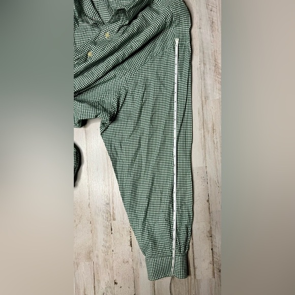 Polo Ralph Lauren Shirt Men's 4XB Green Solid Cotton Dress Casual - Picture 7 of 12